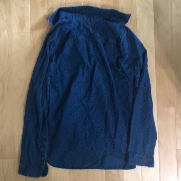 Madewell Dark Blue Pin Dot Chambray Pullover - Picture 4 of 4